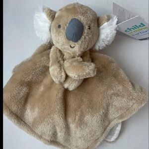 2021 Child Of Mine Carter's Tan Koala Bear Baby Security Blanket Lovey 13" X 13"